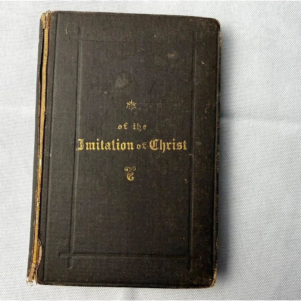 Antique 1872 Imitation of Christ Thomas a Kempis Rivingtons Baptism Inscription